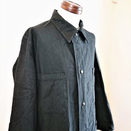 【US.Army 80's Inspector Coat DeadStock Fabric Dyeing】アメリカ軍 80's インスペクターコート DeadStock 後染め　ブラック