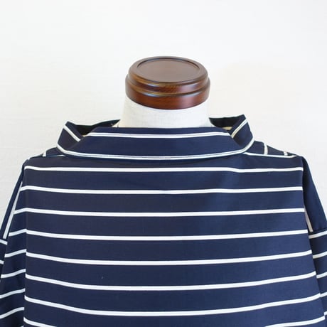 【Newlyn Smocks/ニューリン スモック】Round Neck Smocks　ラウンドネックスモック　ボーダー（ネイビー×ホワイト）