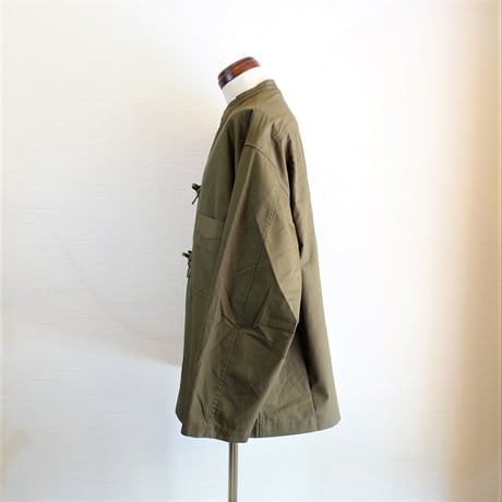 【ARMY TWILL/アーミーツイル】Cotton Polyester Plain Wave Tape Shirt　コットンポリエステル プレーンウィーブ テープシャツ　カーキ