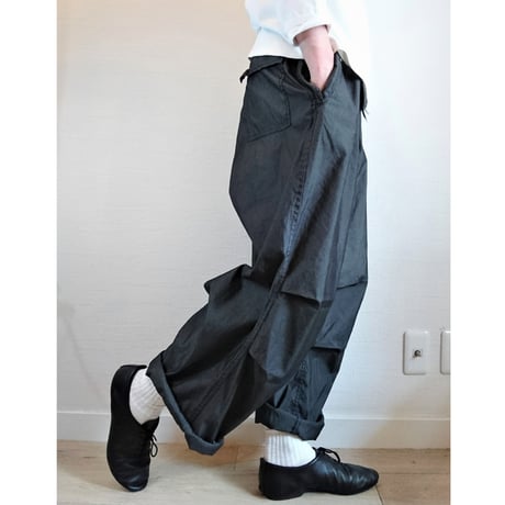 【US.Army Snow Camo Pants Remake Pocket DeadStock】アメリカ軍  スノーカモパンツ リメイクポケット 後染めブラック  DeadStock