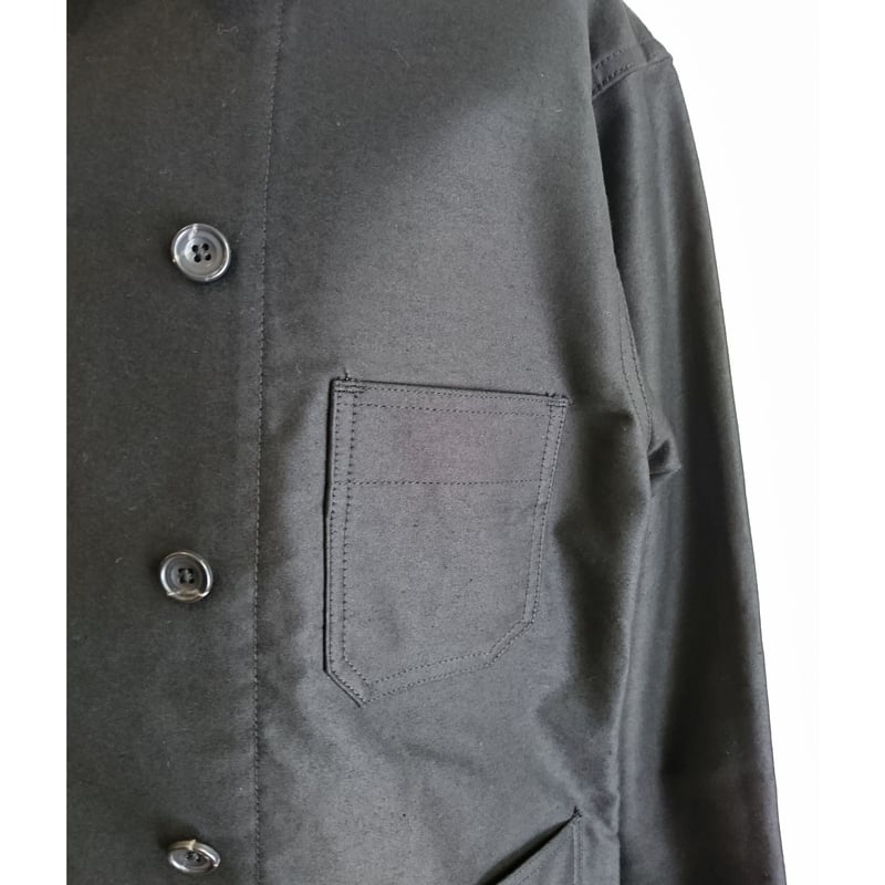 ル サン パレイユ コットンモールスキン カバーオール　ブラック 44 XL Le Sans Pareil/ル サン パレイユ】コットンモールスキン