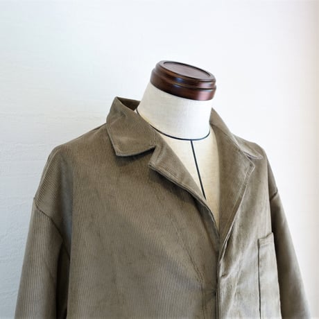 【Massaua/マッサワ】Corduroy Work Coat コーデュロイ ワークコート　グレー