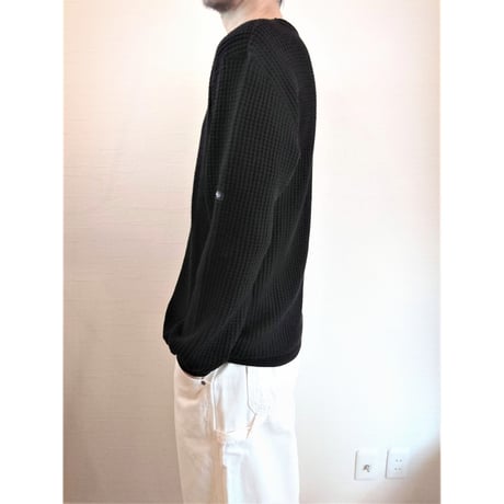 【Tieasy AUTHENTIC CLASSIC/ティージーオーセンティッククラシック】SUPER THERMAL CREW  スーパーサーマルクルー　ブラック