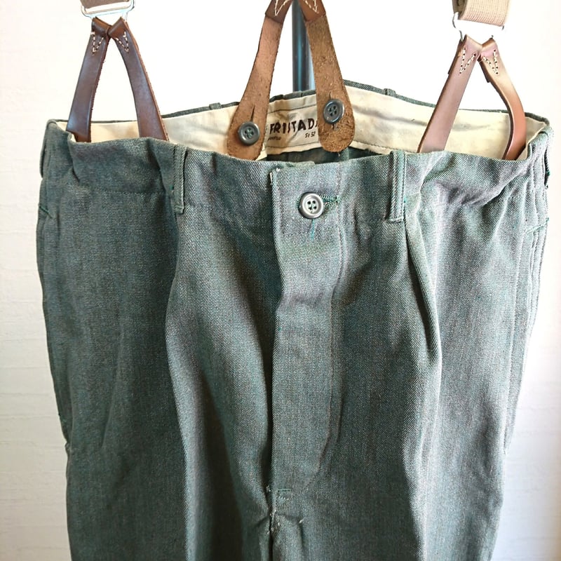 Swedish Army 50's Prisoner Pants DeadStock】 スウ