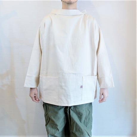 【Newlyn Smocks/ニューリン スモック】Round Neck Smocks　ラウンドネックスモック　オフホワイト
