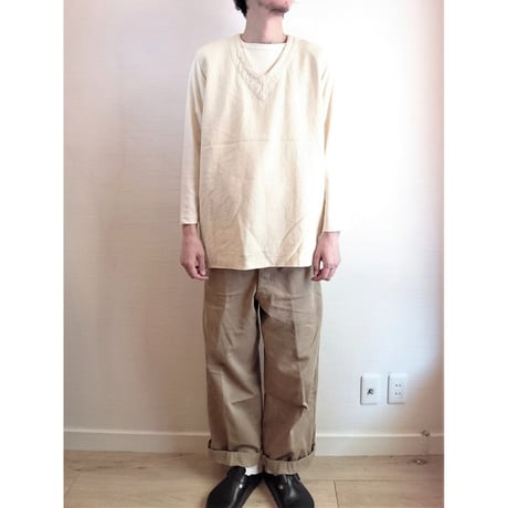 【French Army 50's Linen Vest used】フランス軍 50's リネンベスト  used