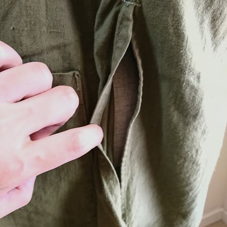 【US.Army 80's Inspector Coat DeadStock Fabric Dyeing】アメリカ軍 80's インスペクターコート DeadStock 後染め　オリーブ