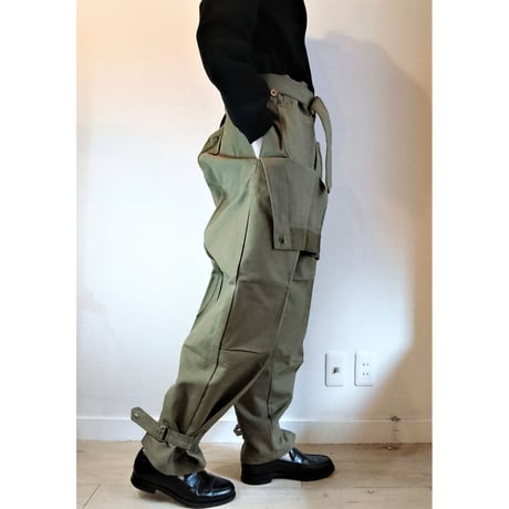 【French Army M-38 Motorcycle Pants Wood Button DeadStock】フランス軍  M-38 モーターサイクルパンツ ウッドボタン DeadStock