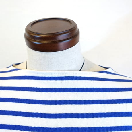 【SAINT JAMES/セントジェームス】OUESSANT SHIRT ウエッソン シャツ　ホワイト×ブルー