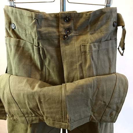 【French Army 40's M-38 Motorcycle Pants DeadStock】フランス軍 40's M-38 モーターサイクルパンツ DeadStock