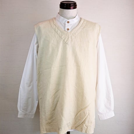 【French Army 50's Linen Vest used】フランス軍 50's リネンベスト  used