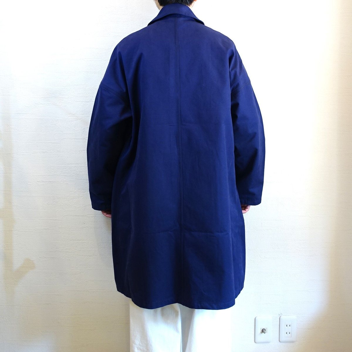 Yarmo/ヤーモ】 DUSTER COAT ダスターコート ネイビー | GROWER Yarmo/ヤーモ】 DUSTER COAT ダスターコート ネイビー | GROWER