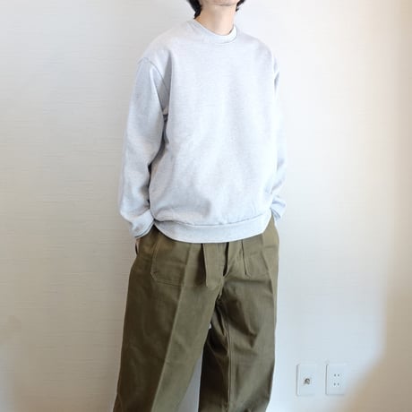 【LOS ANGELES APPAREL/ロサンゼルスアパレル】 14OZ HEAVY WEIGHT SWEAT CREW　ライトグレー