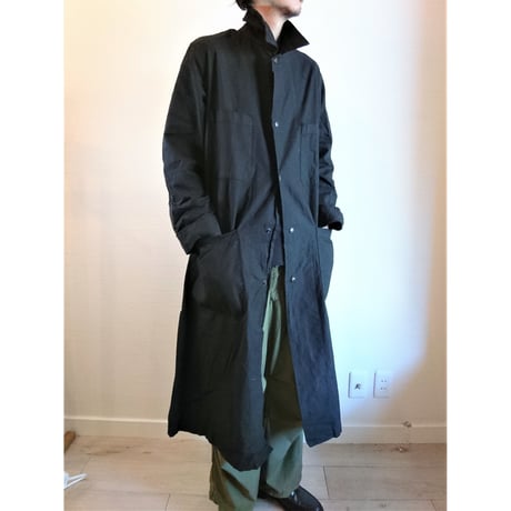 【US.Army 80's Inspector Coat DeadStock Fabric Dyeing】アメリカ軍 80's インスペクターコート DeadStock 後染め　ブラック