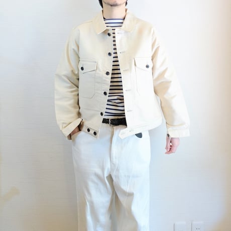 【Le Sans Pareil/ル サン パレイユ】コットンモールスキン メカニカル ジャケット　アイボリー