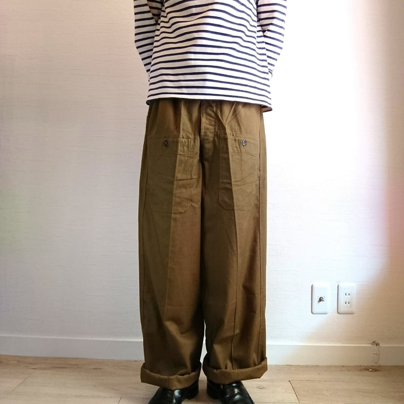 チェコ軍　コックパンツ　イージーパンツ　後染め　3色セット　ミリタリー　ワーク Czech Army 80's Cook Pants DeadStock】チェコ軍 80's