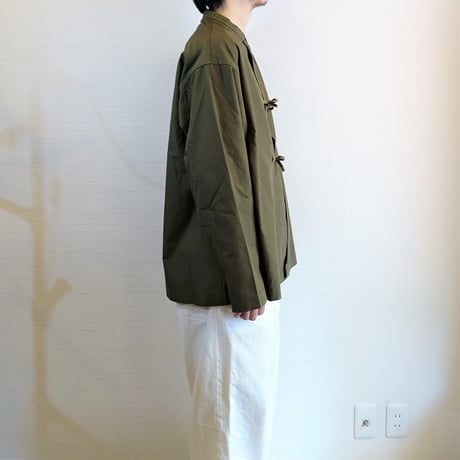 【ARMY TWILL/アーミーツイル】Cotton Polyester Plain Wave Tape Shirt　コットンポリエステル プレーンウィーブ テープシャツ　カーキ