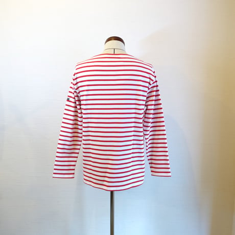 【SAINT JAMES/セントジェームス】OUESSANT SHIRT ウエッソン シャツ　ホワイト×レッド