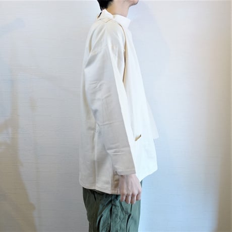 【Newlyn Smocks/ニューリン スモック】Round Neck Smocks　ラウンドネックスモック　オフホワイト