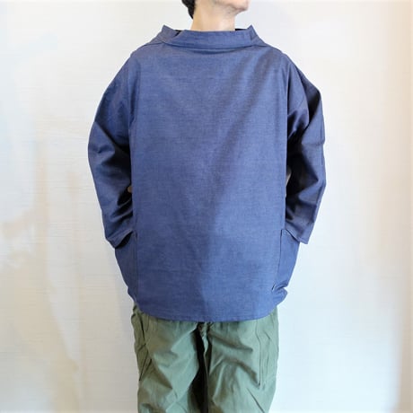 【Newlyn Smocks/ニューリン スモック】Round Neck Smocks　ラウンドネックスモック　デニム