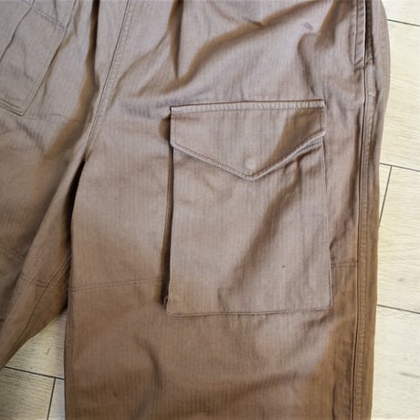 【ARMY TWILL/アーミーツイル】Light Herringbone Over Pants ライトヘリンボーン オーバーパンツ　ブラウン