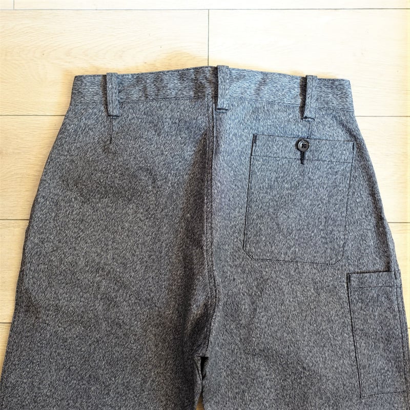 【未使用品】ルサンパレイユ ソルト&ペッパー ワークパンツ バックルバック 未使用品】ルサンパレイユ ソルト&ペッパー ワークパンツ