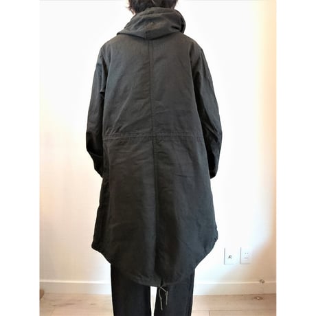 【US.Army 80's Night Desert Camo Parka Used Fabric Dyeing 】アメリカ軍 80's ナイトデザートカモパーカー Used 後染め　ブラック