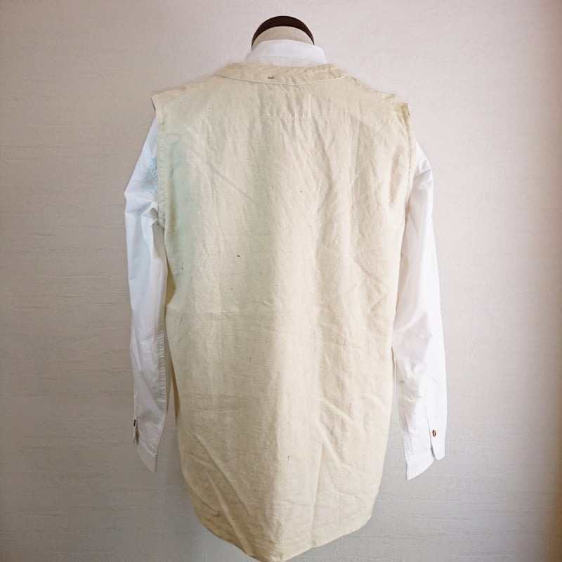French Army 50's Linen Vest used】フランス軍 50's リネ French Army 50's Linen Vest used】フランス軍 50's リネ