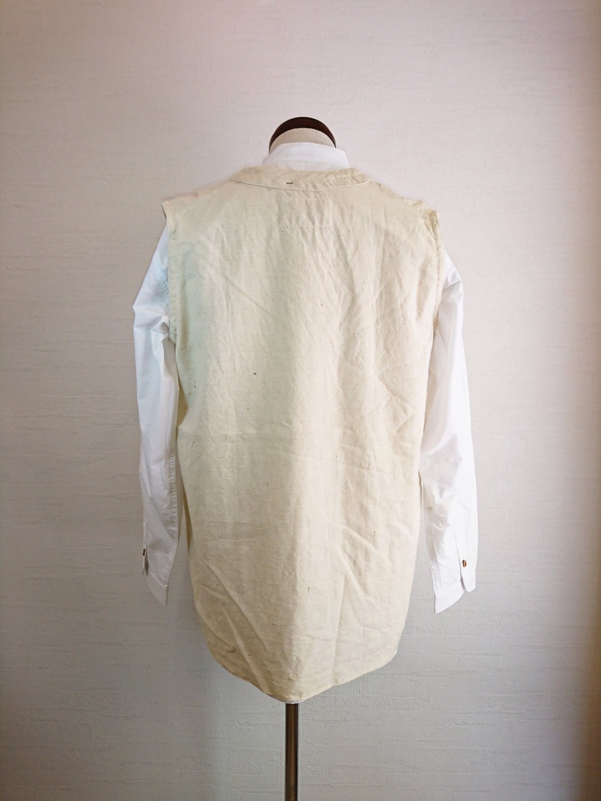 French Army 50's Linen Vest used】フランス軍 50's リネ