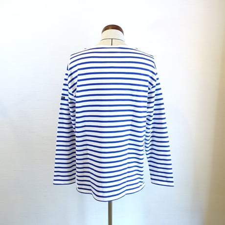 【SAINT JAMES/セントジェームス】OUESSANT SHIRT ウエッソン シャツ　ホワイト×ブルー