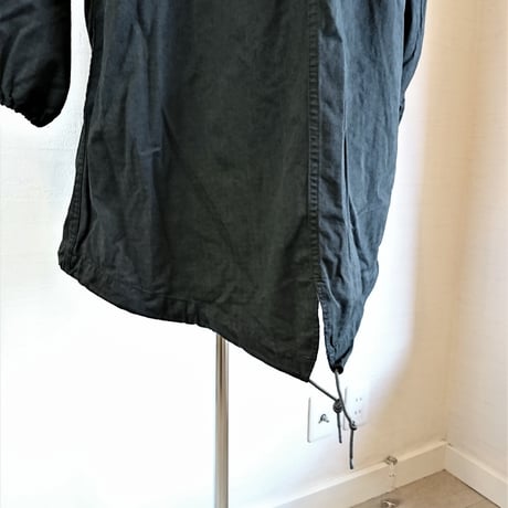 【US.Army 80's Night Desert Camo Parka Used Fabric Dyeing 】アメリカ軍 80's ナイトデザートカモパーカー Used 後染め　ブラック