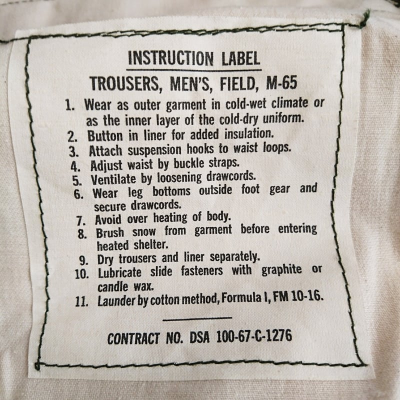 US.Army M-65 Field pants Early Model 60´S Dead