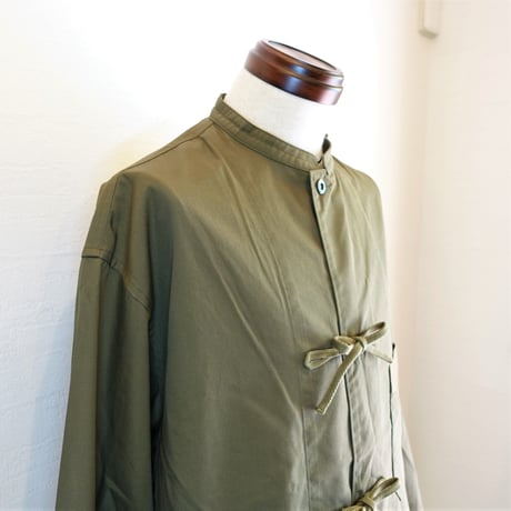 【ARMY TWILL/アーミーツイル】Cotton Polyester Plain Wave Tape Shirt　コットンポリエステル プレーンウィーブ テープシャツ　カーキ