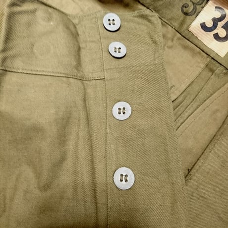 【French Army M-47 Cargo Pants Metal Button DeadStock】フランス軍 M-47 カーゴパンツ 前期メタルボタン DeadStock