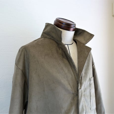 【Massaua/マッサワ】Corduroy Work Coat コーデュロイ ワークコート　グレー