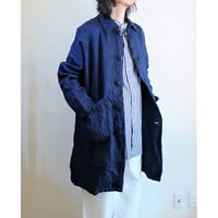 【Yarmo/ヤーモ】Indigo Linen Duster Coat  インディゴリネン ダスターコート