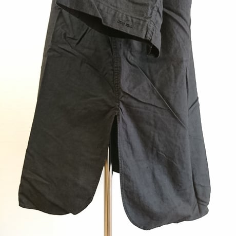 【Swedish Army Hospital Shirts DeadStock Fabric Dyeing Black】スウェーデン軍 ホスピタルシャツ DeadStock 後染めブラック