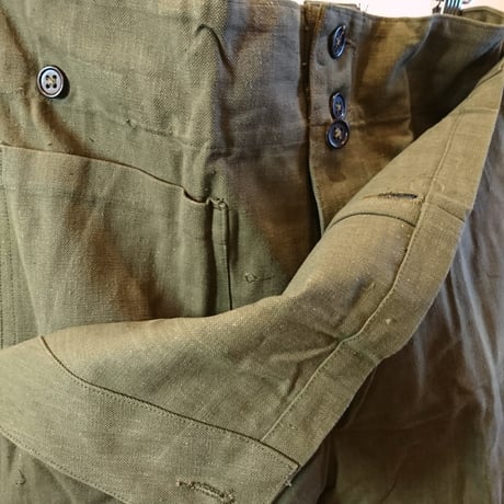 【French Army 40's M-38 Motorcycle Pants DeadStock】フランス軍 40's M-38 モーターサイクルパンツ DeadStock