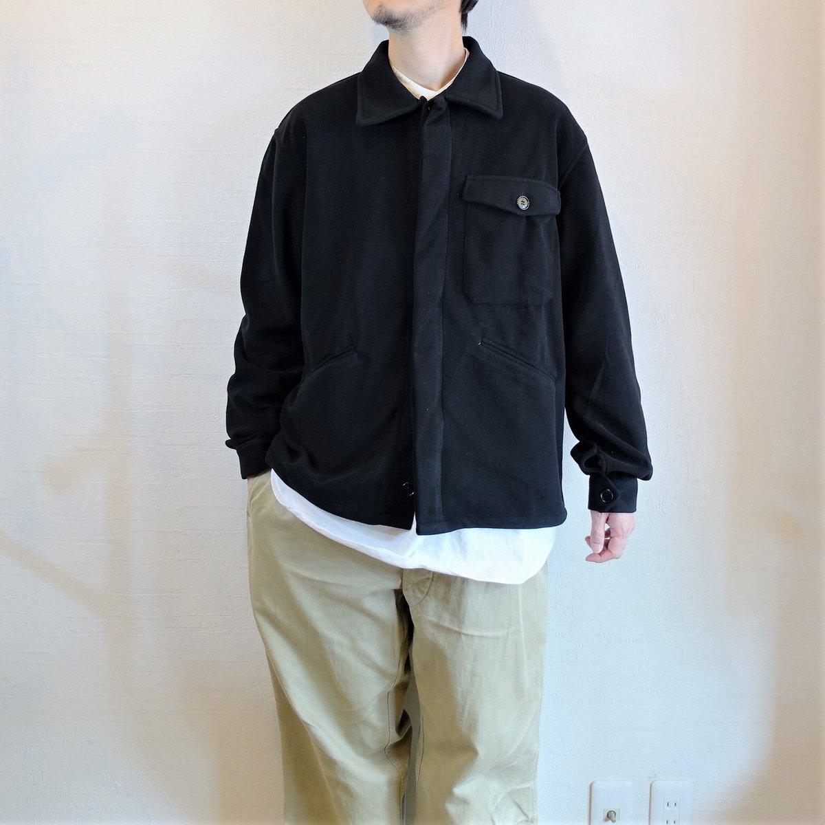 【Massaua/マッサワ】Fleece Work Blouson フリースワークブルゾン ブラック