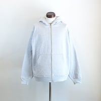 【LOS ANGELES APPAREL/ロサンゼルスアパレル】 14OZ HEAVY WEIGHT ZIP PARKA　ライトグレー