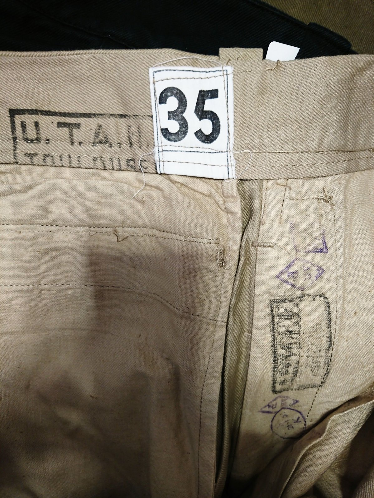 1タックモデル【French Army M-52 Chino Pants Late Model