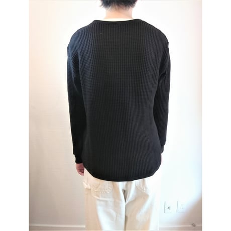 【Tieasy AUTHENTIC CLASSIC/ティージーオーセンティッククラシック】SUPER THERMAL CREW  スーパーサーマルクルー　ブラック