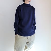 【 Guernsey Woollens/ガンジーウーレンズ】TRADITIONAL GUERNSEY SWEATER トラディショナル ガンジーセーター　ネイビー