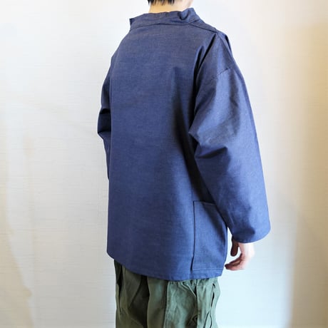 【Newlyn Smocks/ニューリン スモック】Round Neck Smocks　ラウンドネックスモック　デニム