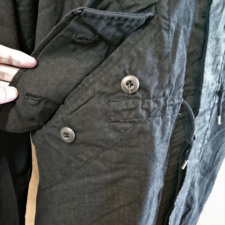 【US.Army 80's Night Desert Camo Parka Used Fabric Dyeing 】アメリカ軍 80's ナイトデザートカモパーカー Used 後染め　ブラック
