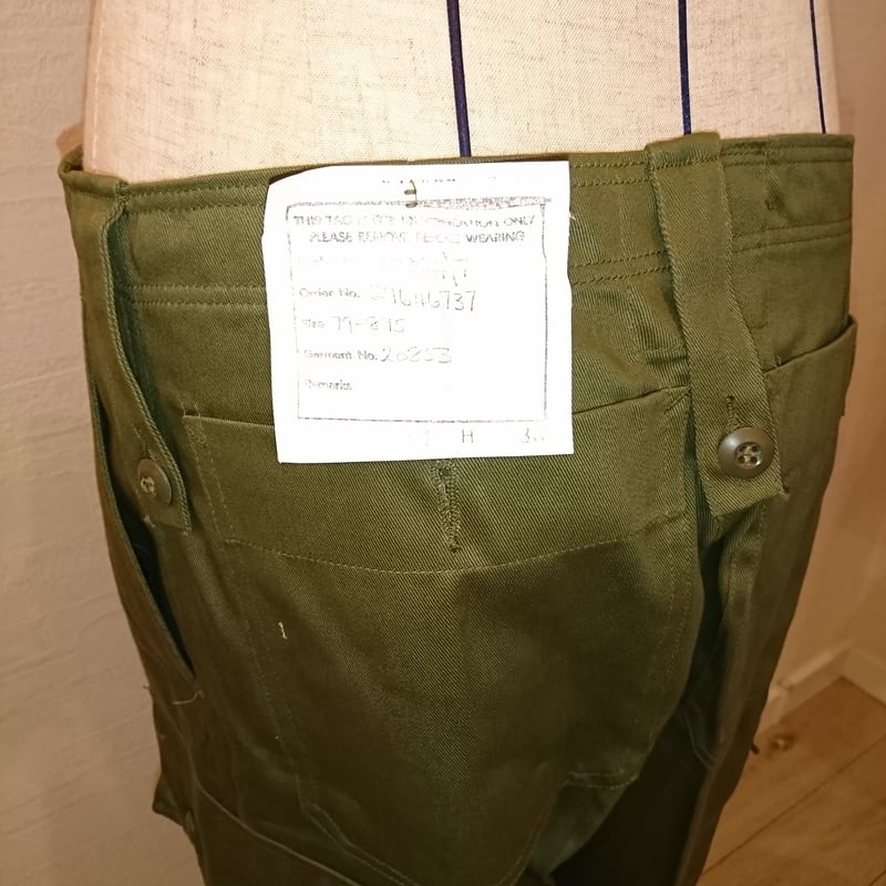80年代 オーストラリアン ARMY ファティーグパンツ DEADSTOCK】80s Australian Army Fatigue Trousers.世界的にも