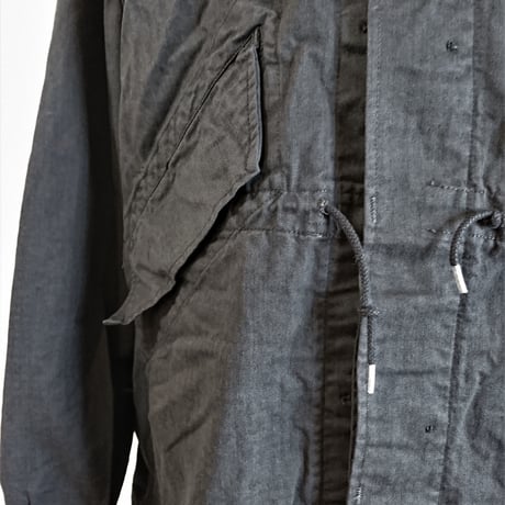 【US.Army 80's Night Desert Camo Parka Used Fabric Dyeing 】アメリカ軍 80's ナイトデザートカモパーカー Used 後染め　ブラック