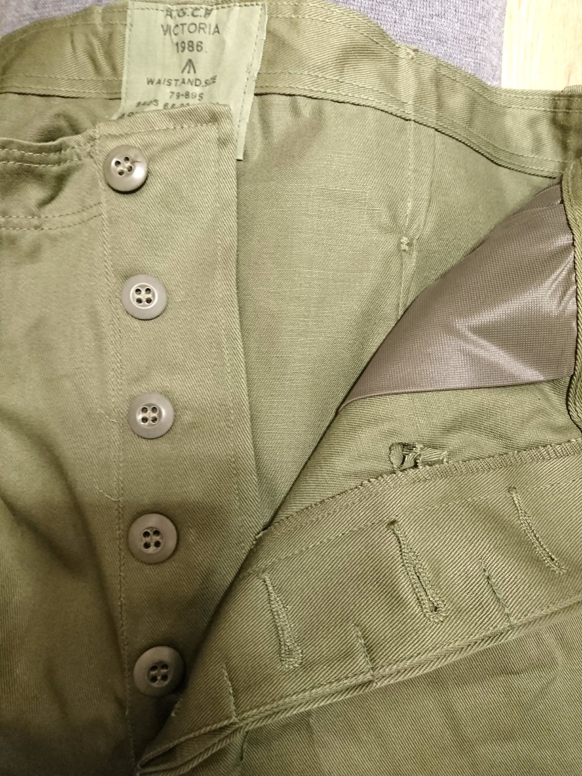 80年代 オーストラリアン ARMY ファティーグパンツ DEADSTOCK】80s Australian Army Fatigue Trousers.世界的にも