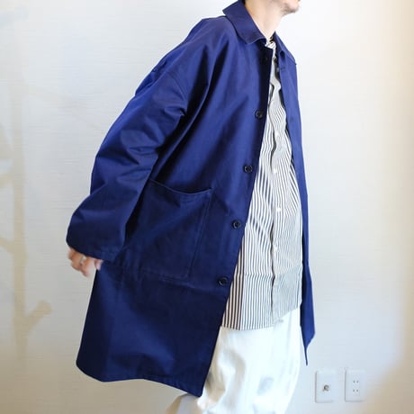 【Yarmo/ヤーモ】 DUSTER COAT  ダスターコート　ネイビー