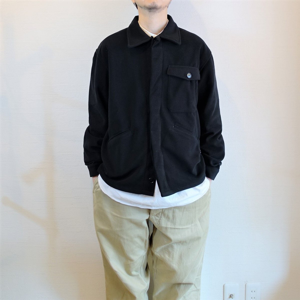 【Massaua/マッサワ】Fleece Work Blouson フリースワークブルゾン ブラック
